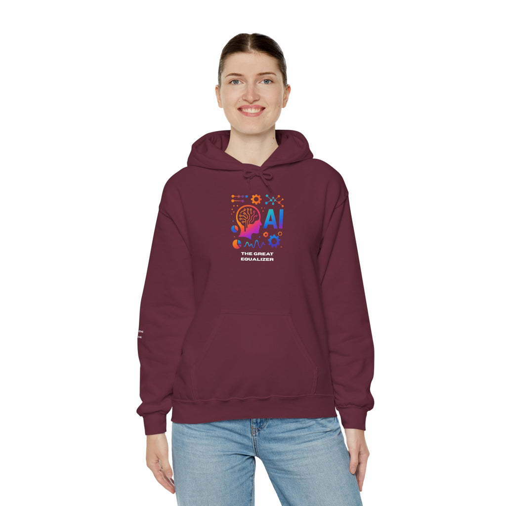 AI-Inspired Unisex Heavy Blend Hoodie, Cozy Sweatshirt