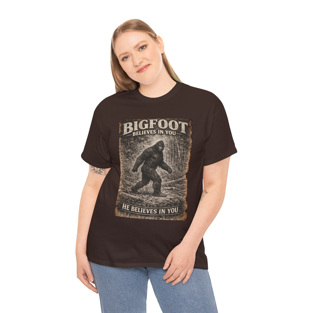 Bigfoot Believes In You T-Shirt — Vintage Sasquatch Graphic Tee