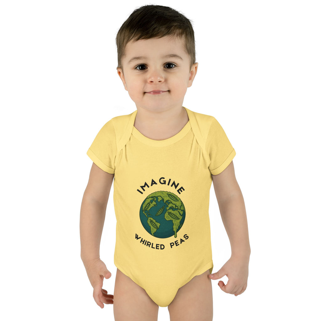 Imagine Whirled Peas Whimsical Baby Onesie