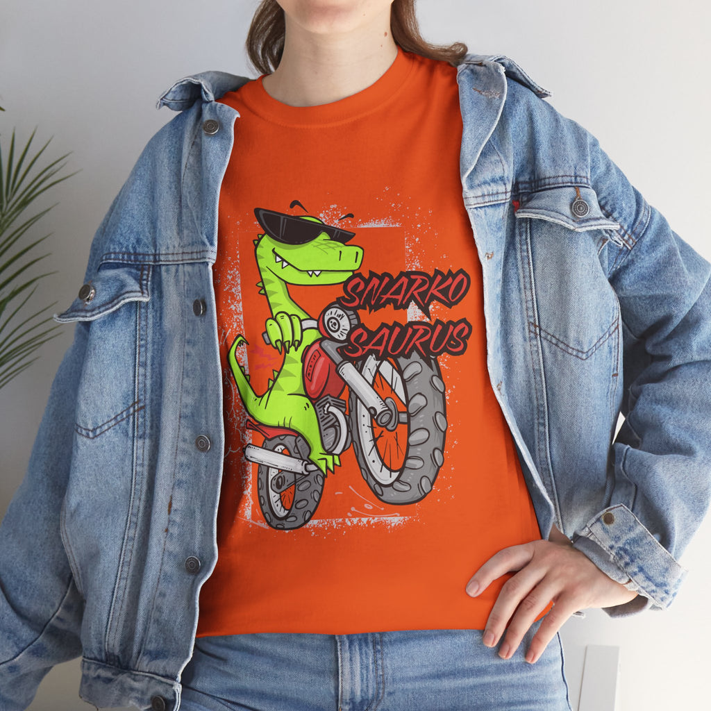 Snarkosaurus Cool Graphic Tee for Dinosaur Lovers | Unisex Heavy Cotton Tee