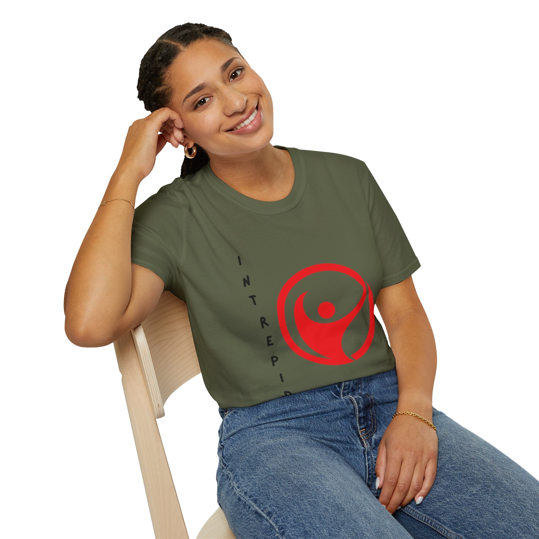 Intrepid Red Human Emblem T-Shirt | Empowerment Logo Tee