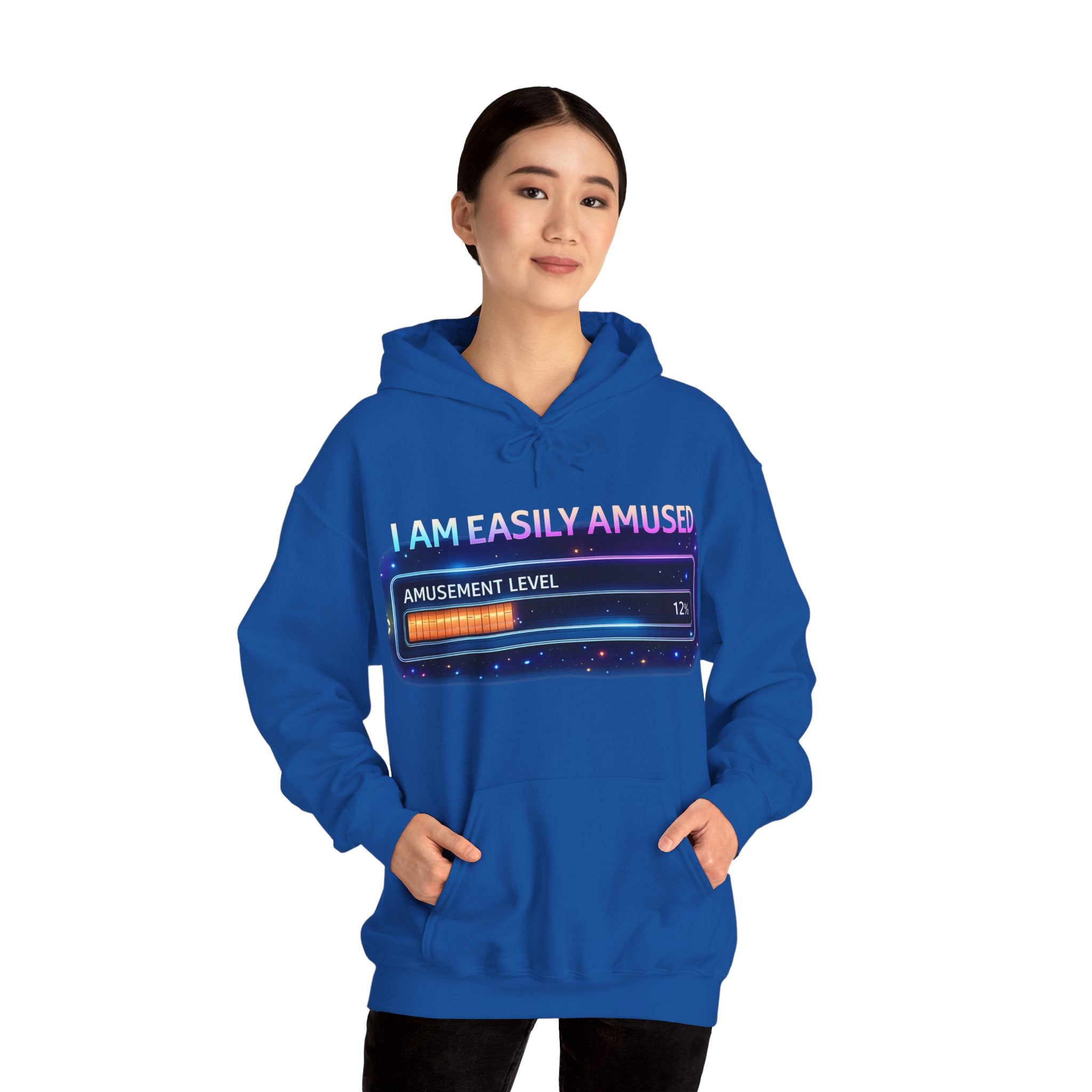 I Am Easily Amused Level Meter Hoodie | Funny Gamer Sweatshirt