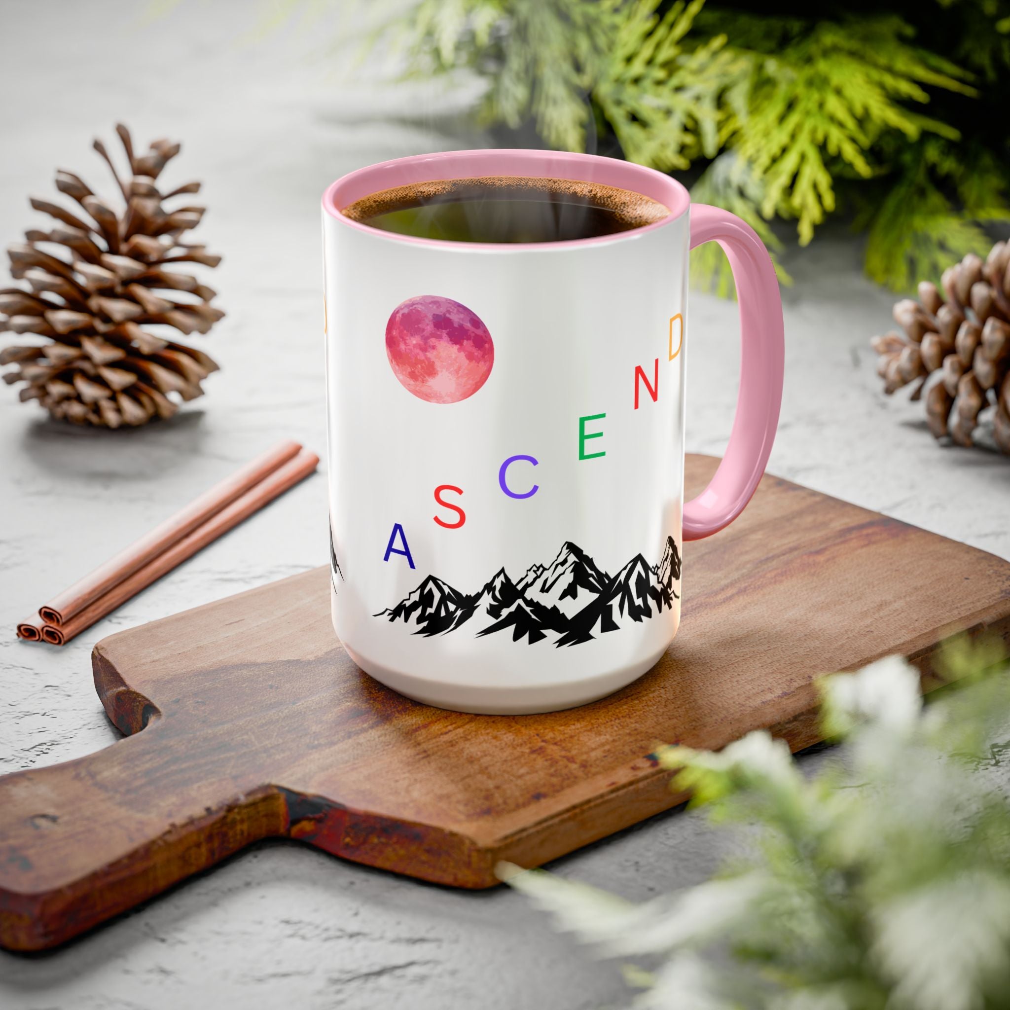 Ascend the Mountain Moon Ceramic Mug