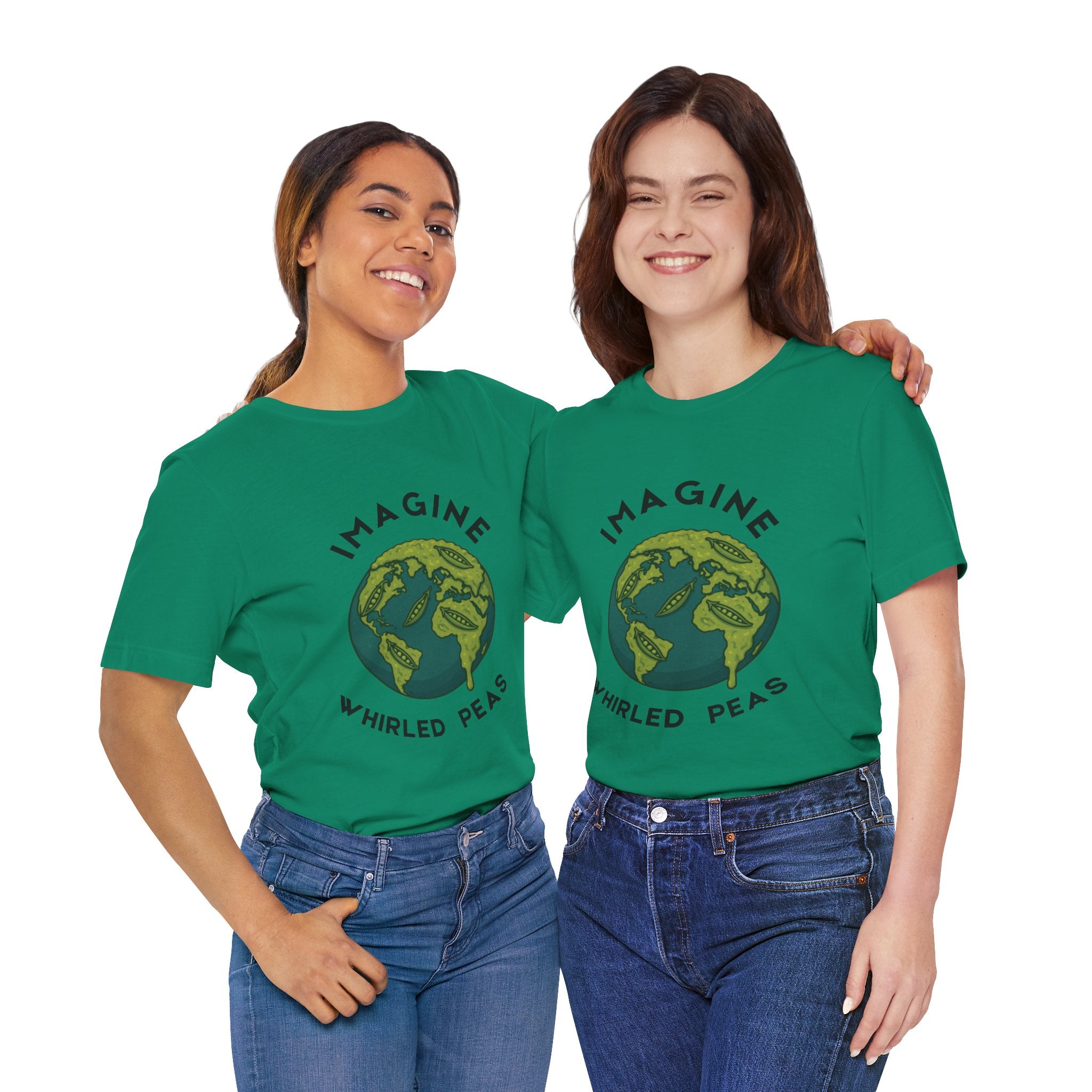 Imagine Whirled Peas Short Sleeve Tee, Eco-Friendly T-Shirt