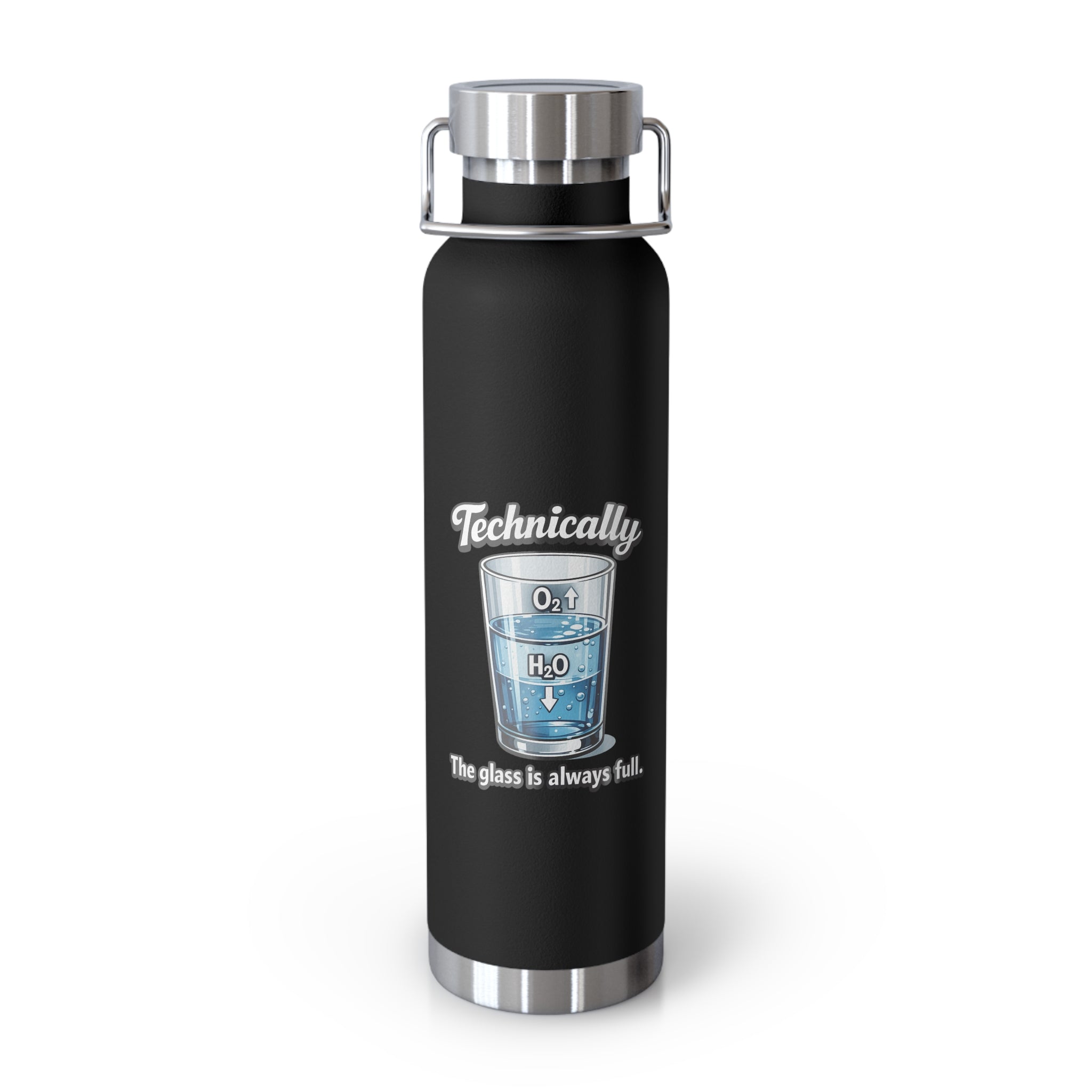 Technically the glass is halfway full Copper Vacuum Insulated Bottle