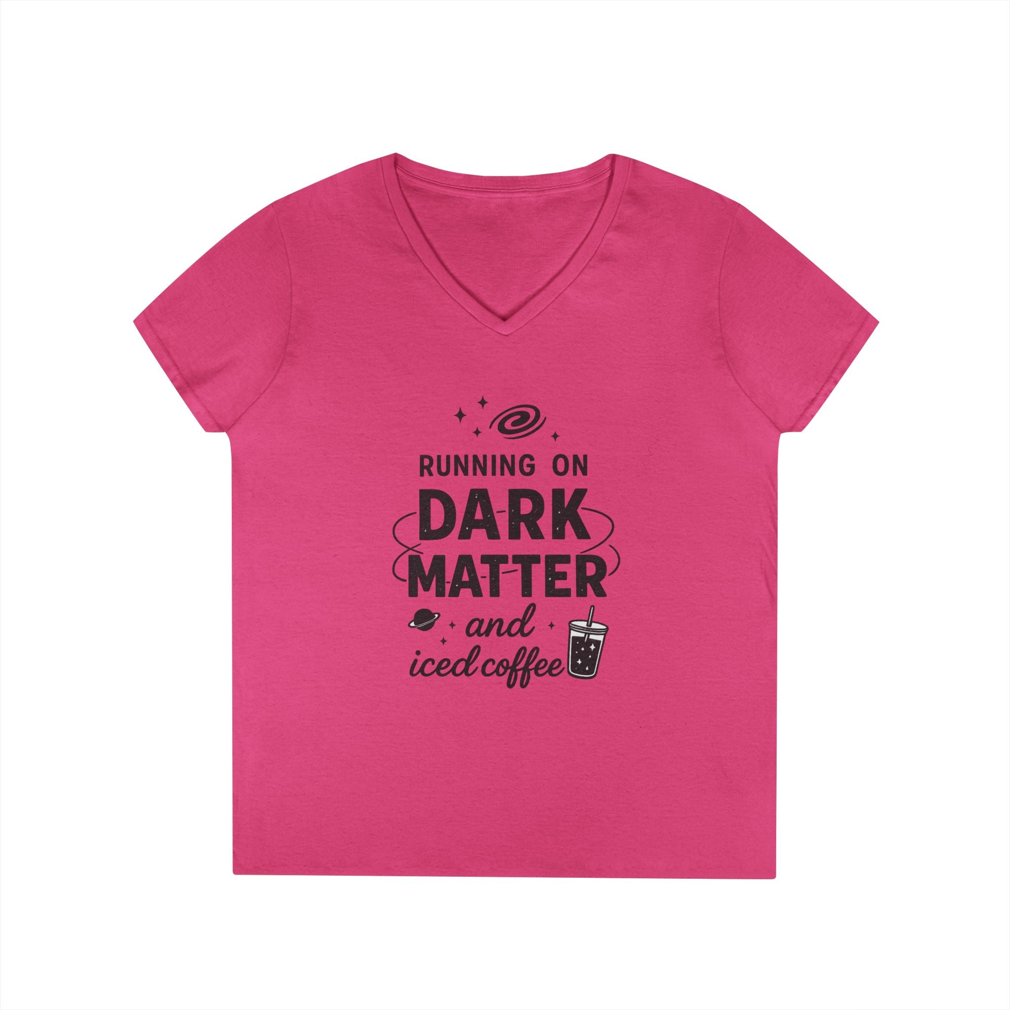 Running on Dark Matter and Iced Coffee T-Shirt | Science Coffee Tee