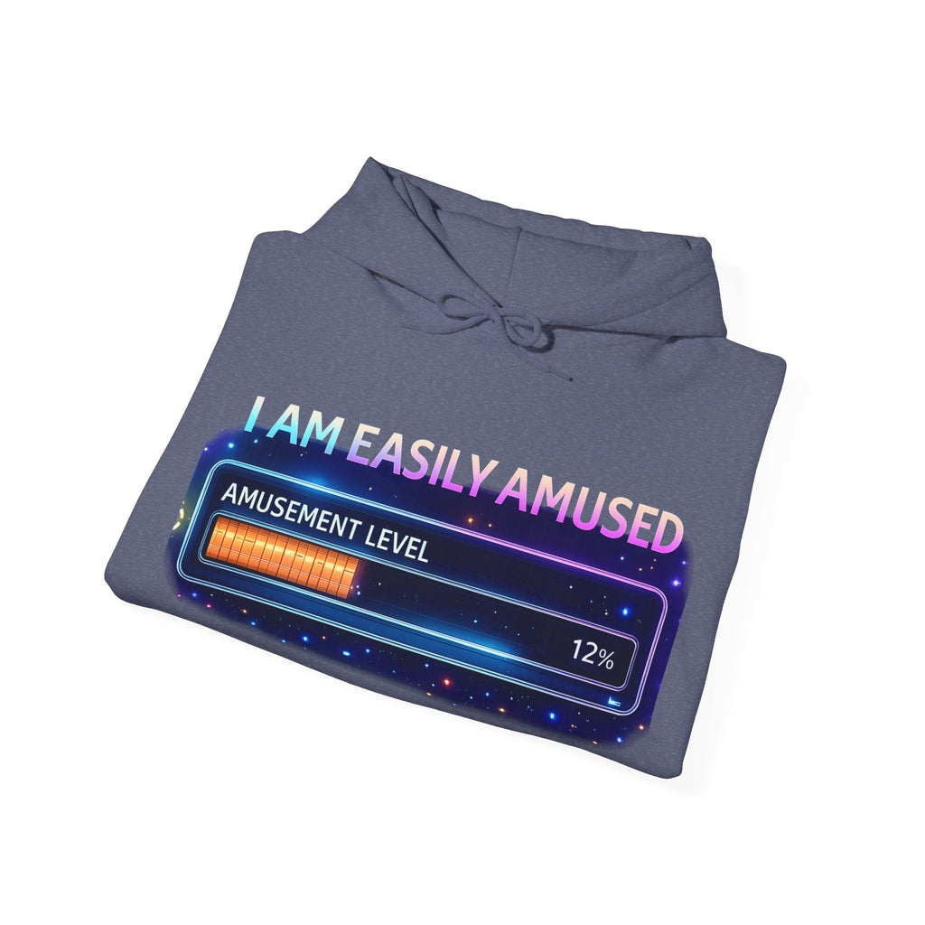 I Am Easily Amused Level Meter Hoodie | Funny Gamer Sweatshirt