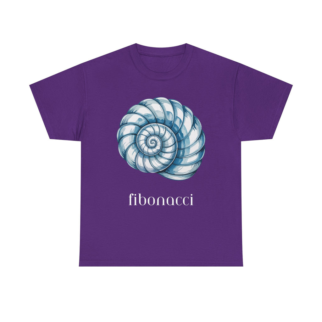 Fibonacci Spiral Tee, Unisex Heavy Cotton Shirt