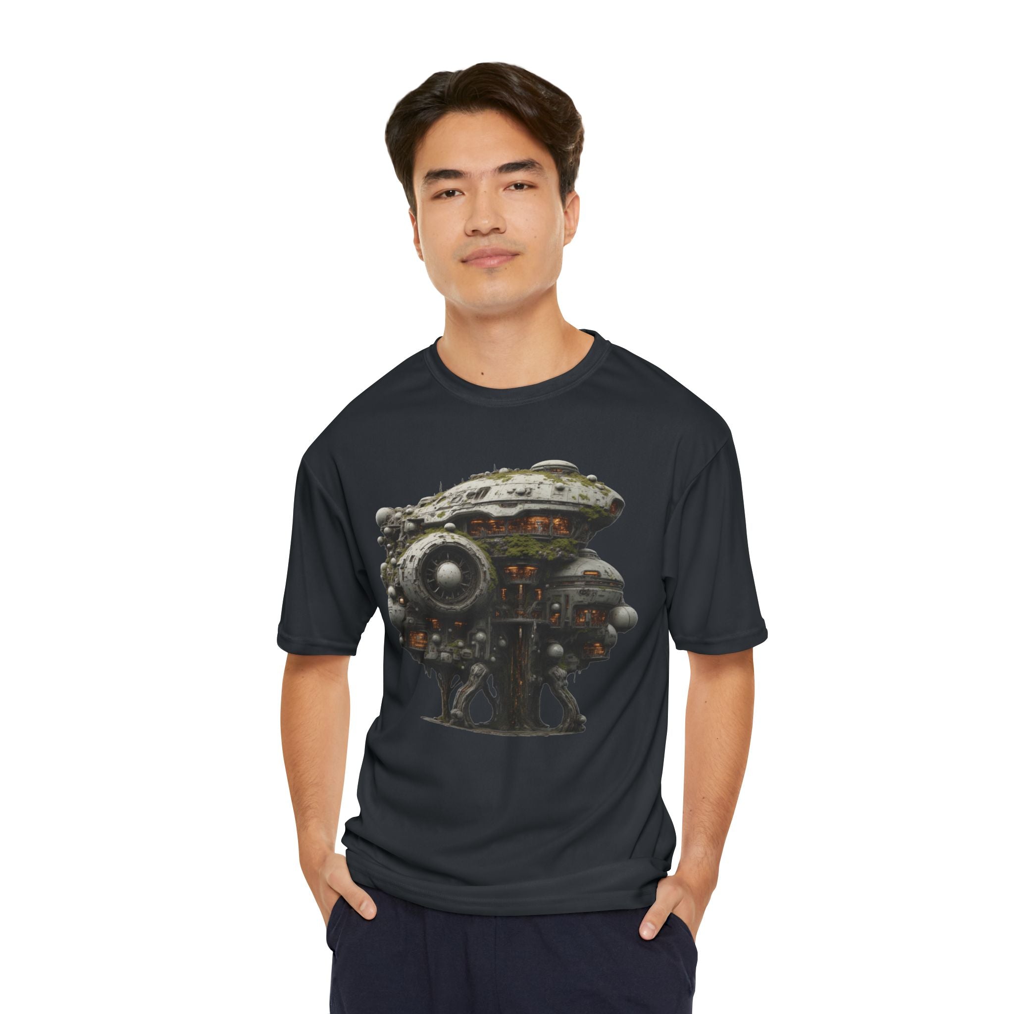 Steampunk Walking Machine performance T-Shirt | Sci-Fi Mechanical Illustration