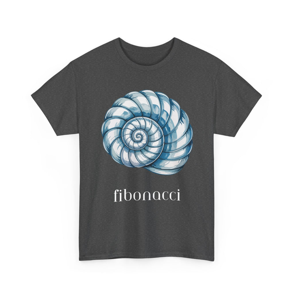 Fibonacci Spiral Tee, Unisex Heavy Cotton Shirt