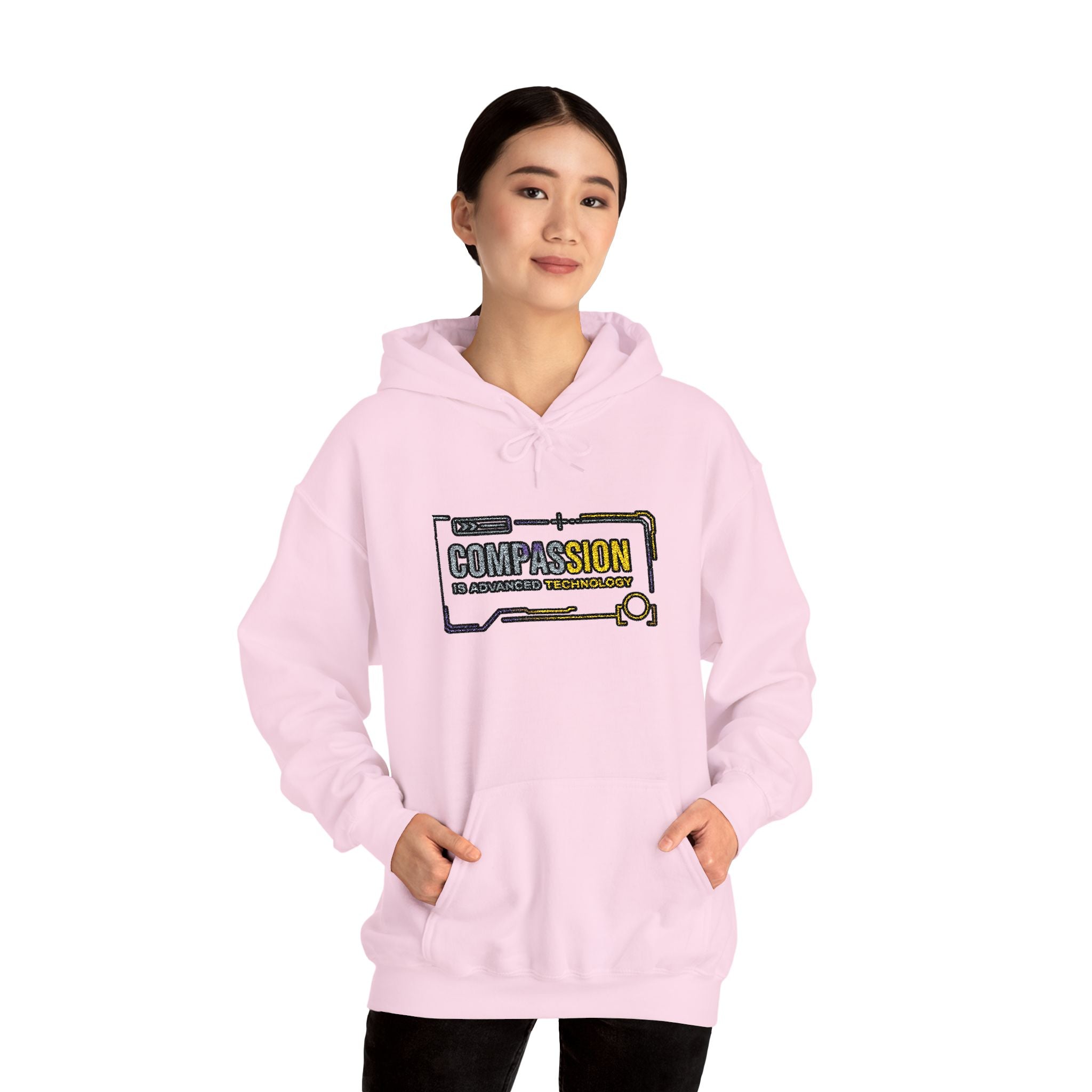 Compassion is Advanced Technology Embroidered Hoodie