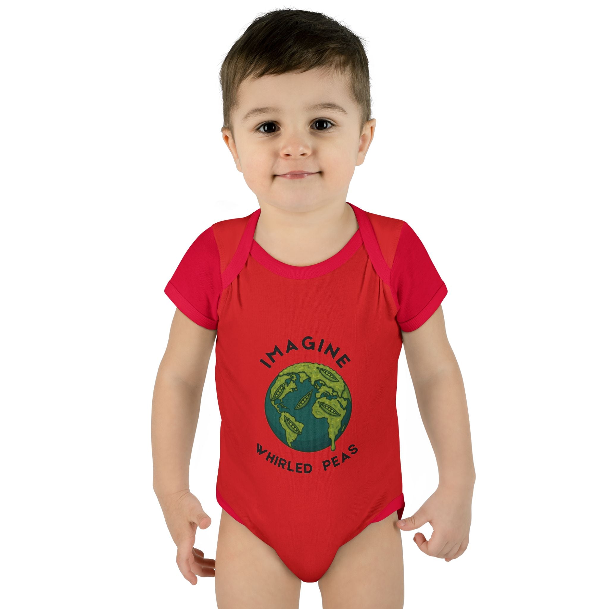 Imagine Whirled Peas Whimsical Baby Onesie