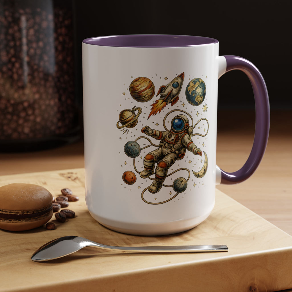 Astronaut in Space Coffee Mug | Rocket Planets Solar System