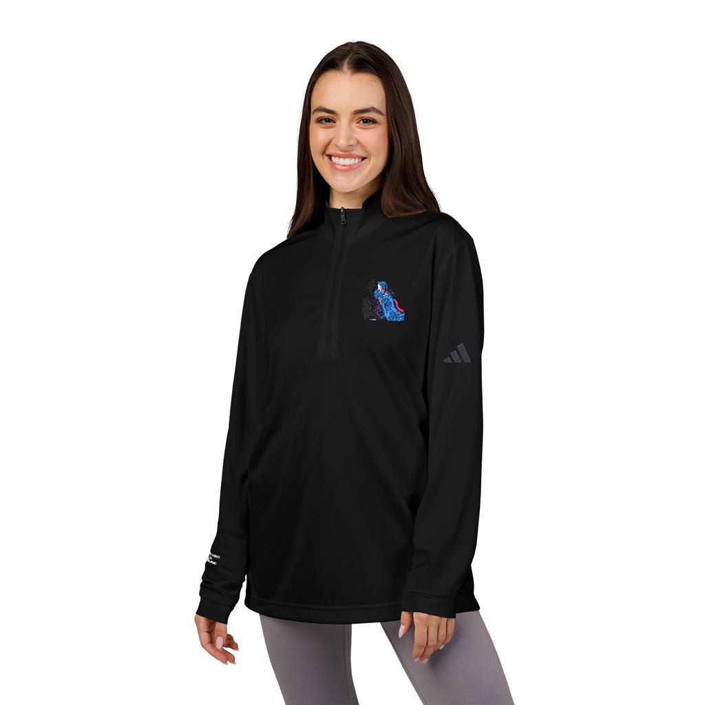 Adidas® Quarter-Zip Pullover with  UPF 50+ sun protection