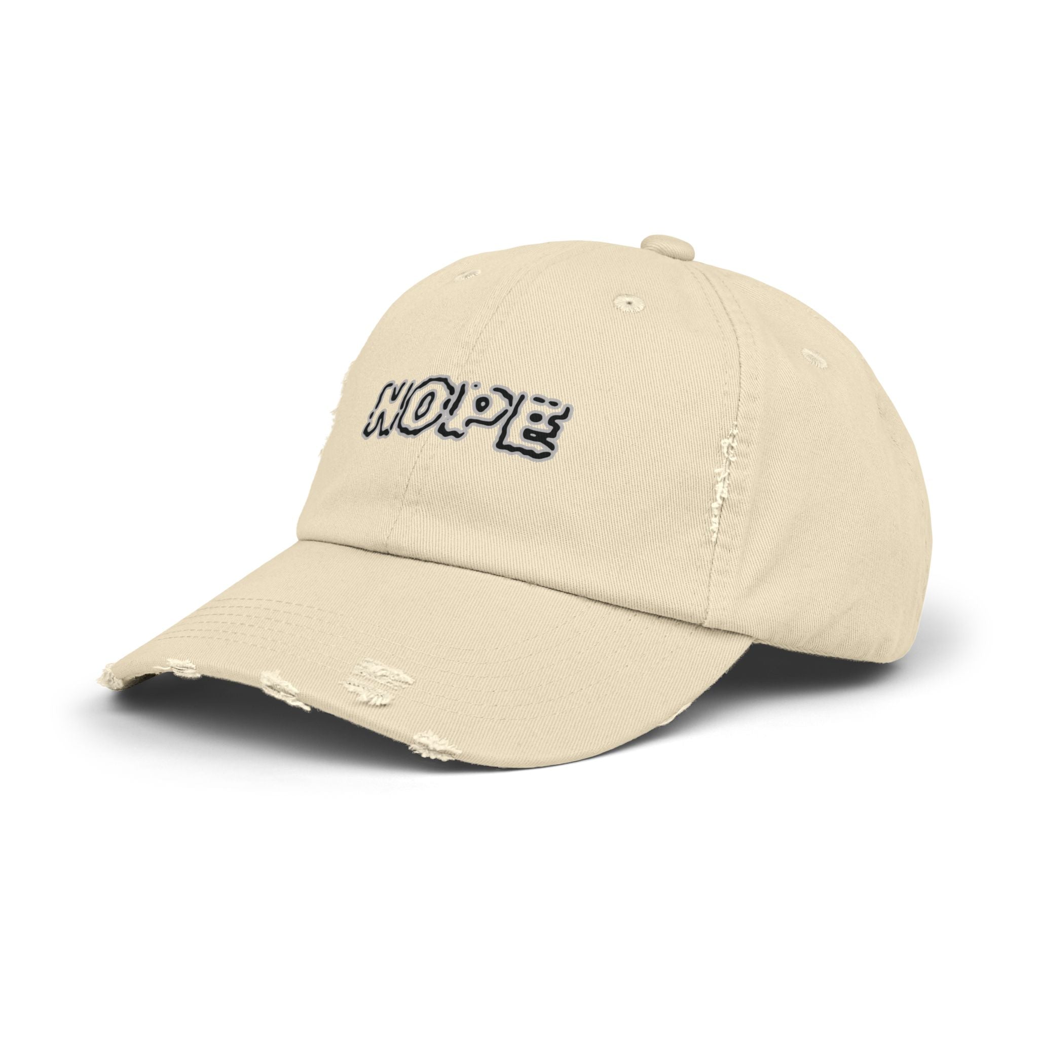 NOPE embroidered distressed cap | dad hat, casual streetwear