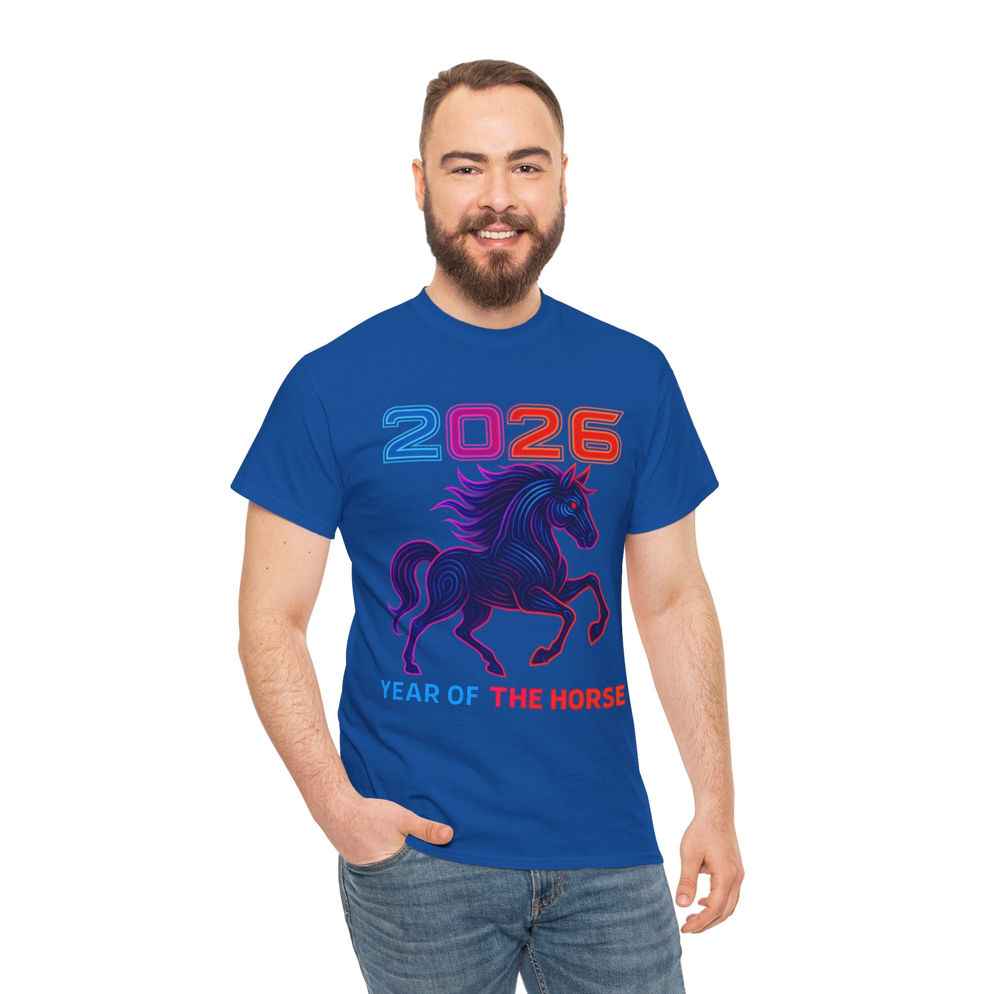 2026 Year of the Horse T-Shirt | Neon Stallion Graphic Tee
