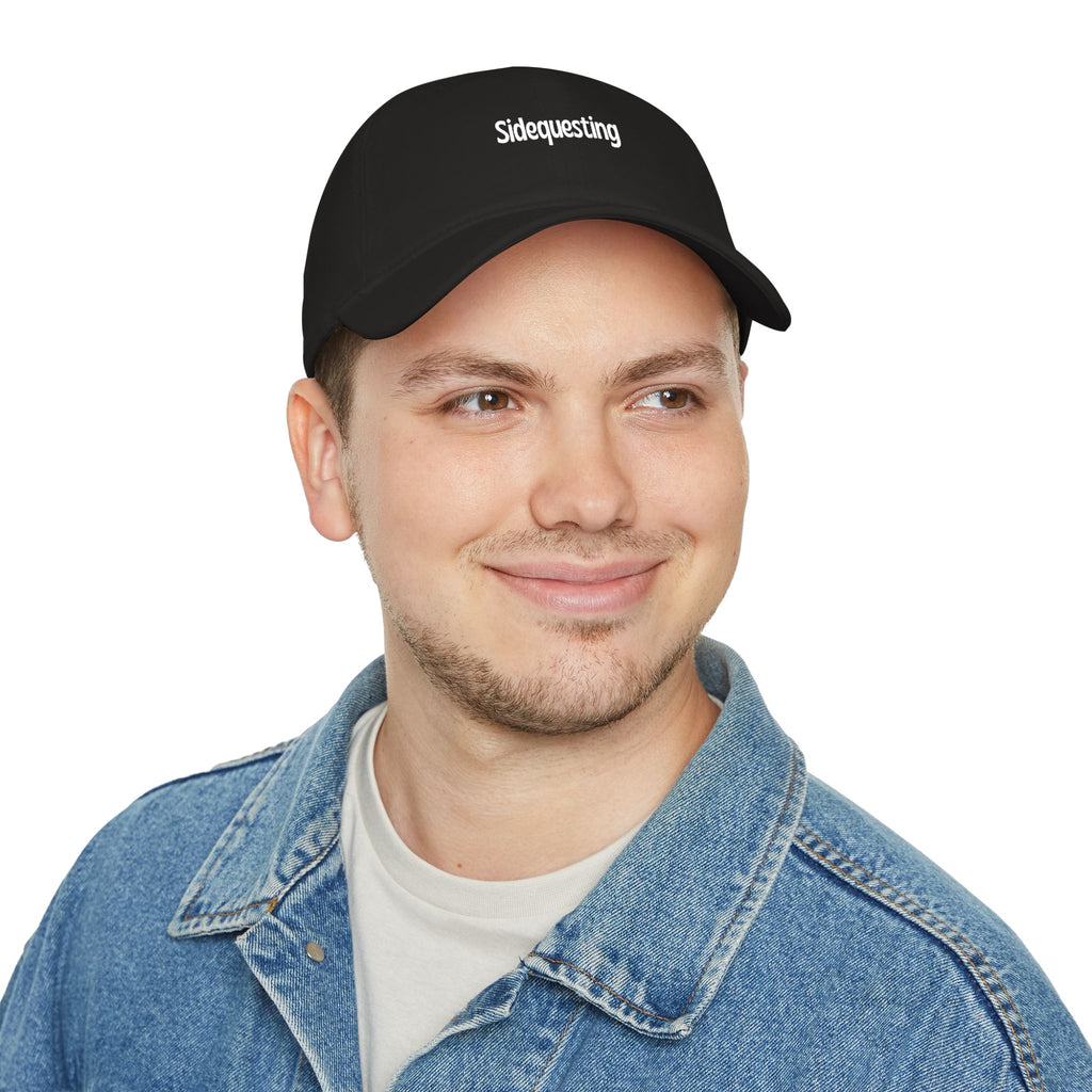 Sidequesting Baseball Cap — Low Profile Embroidered Dad Hat for Gamers