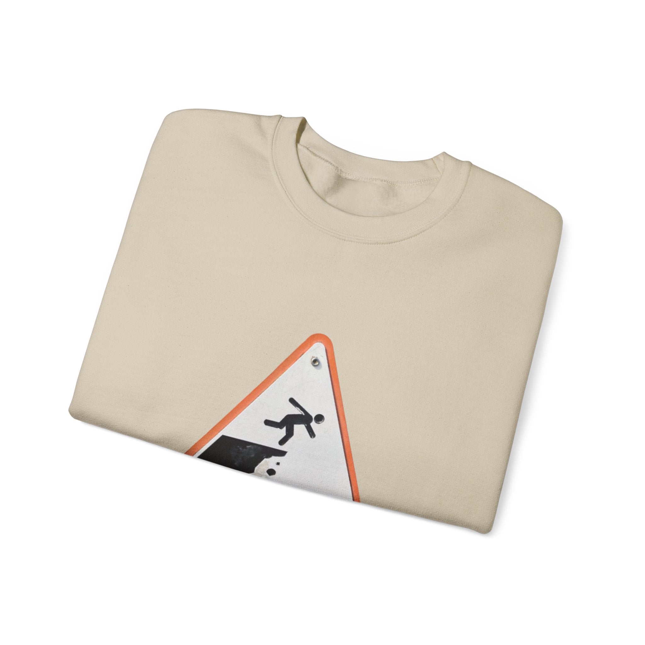 Irish Cliff Edge Warning sign funny Graphic Crewneck Sweatshirt: