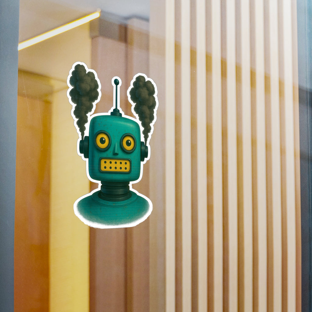 Playful Robot Vinyl Decals, Fun Decoration, Nerdy Gifts, Cute Stickers for Kids, Gift for Tech Lovers, Unique Home Décor