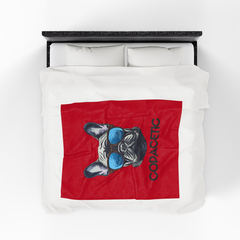 Copacetic French Bulldog Plush Blanket - Cozy Gift for Pet Lovers, Home Decor, Chill Evenings, Housewarming, Birthday