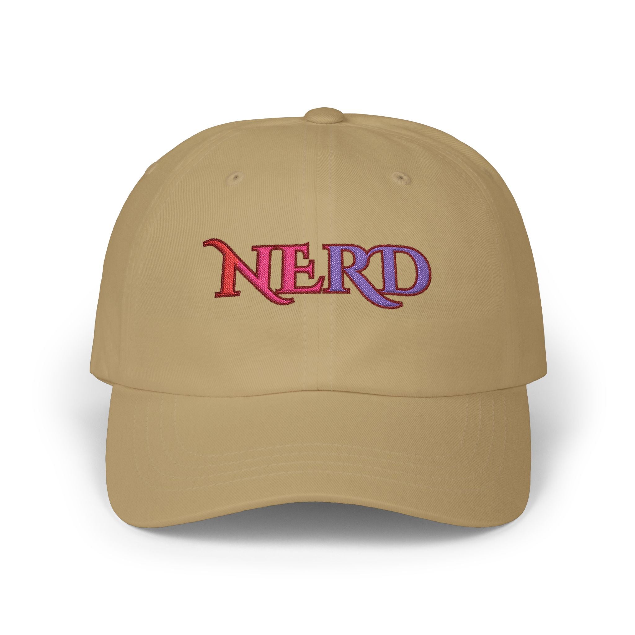 Nerd Retro Script Dad Cap | Embroidered Baseball Hat cool nerd gift