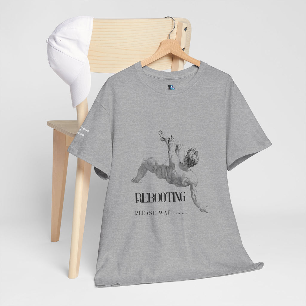 Rebooting Please Wait...  Artistic Unisex Heavy Cotton Tee - Perfect for Casual Wear, Unique Gift, Birthday, or Art Lovers