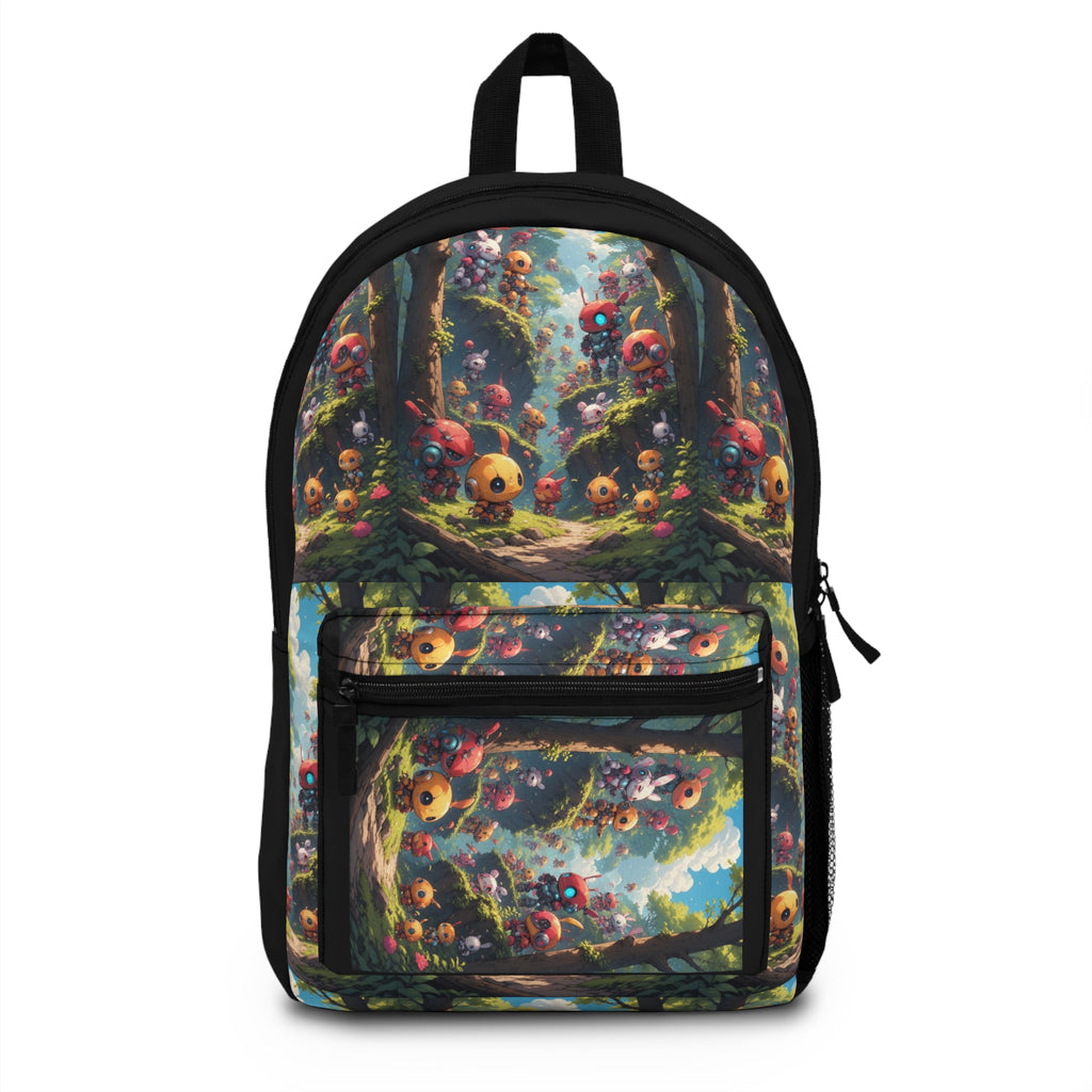 Happy Robot Backpack | Cute Woodland Scene