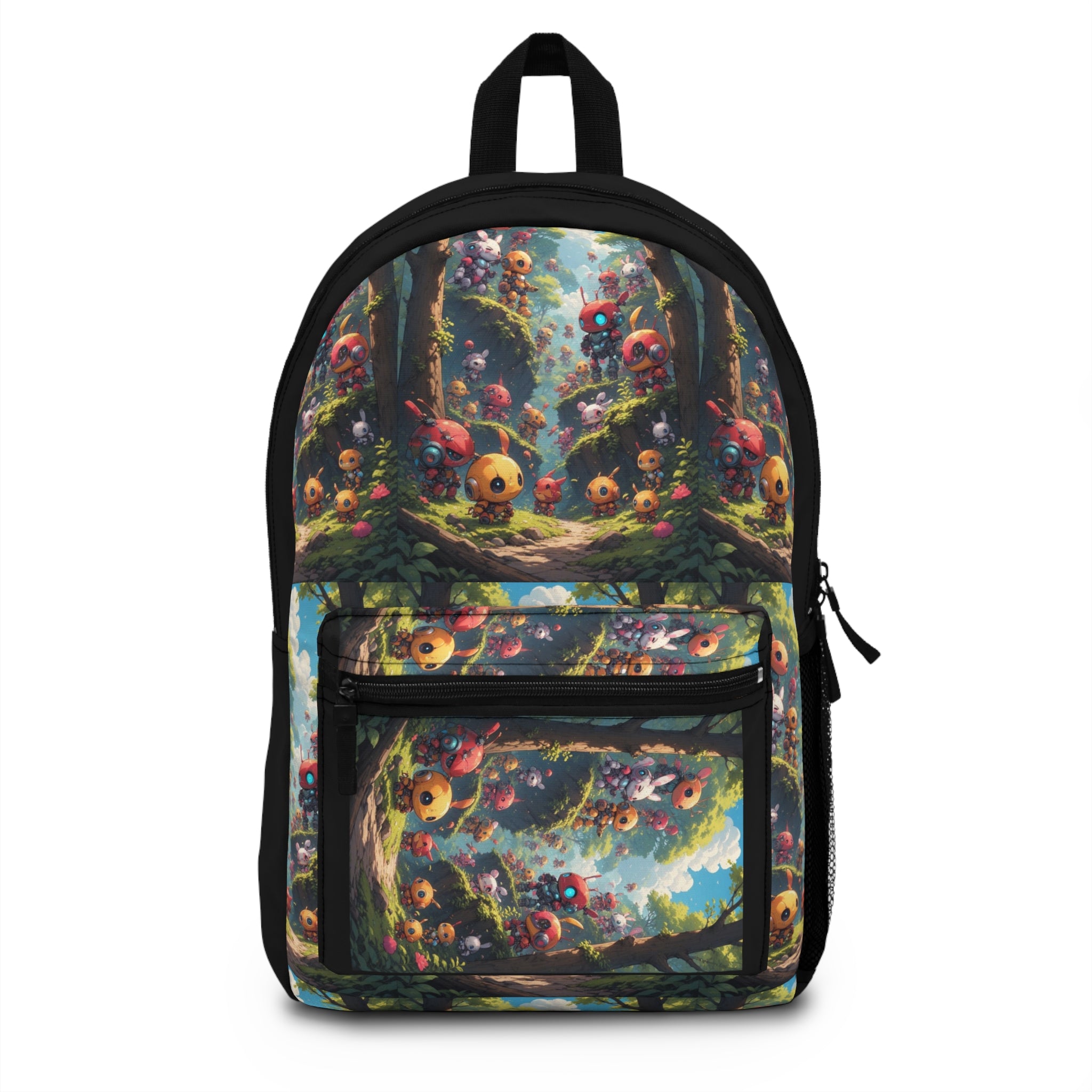 Happy Robot Backpack | Cute Woodland Scene