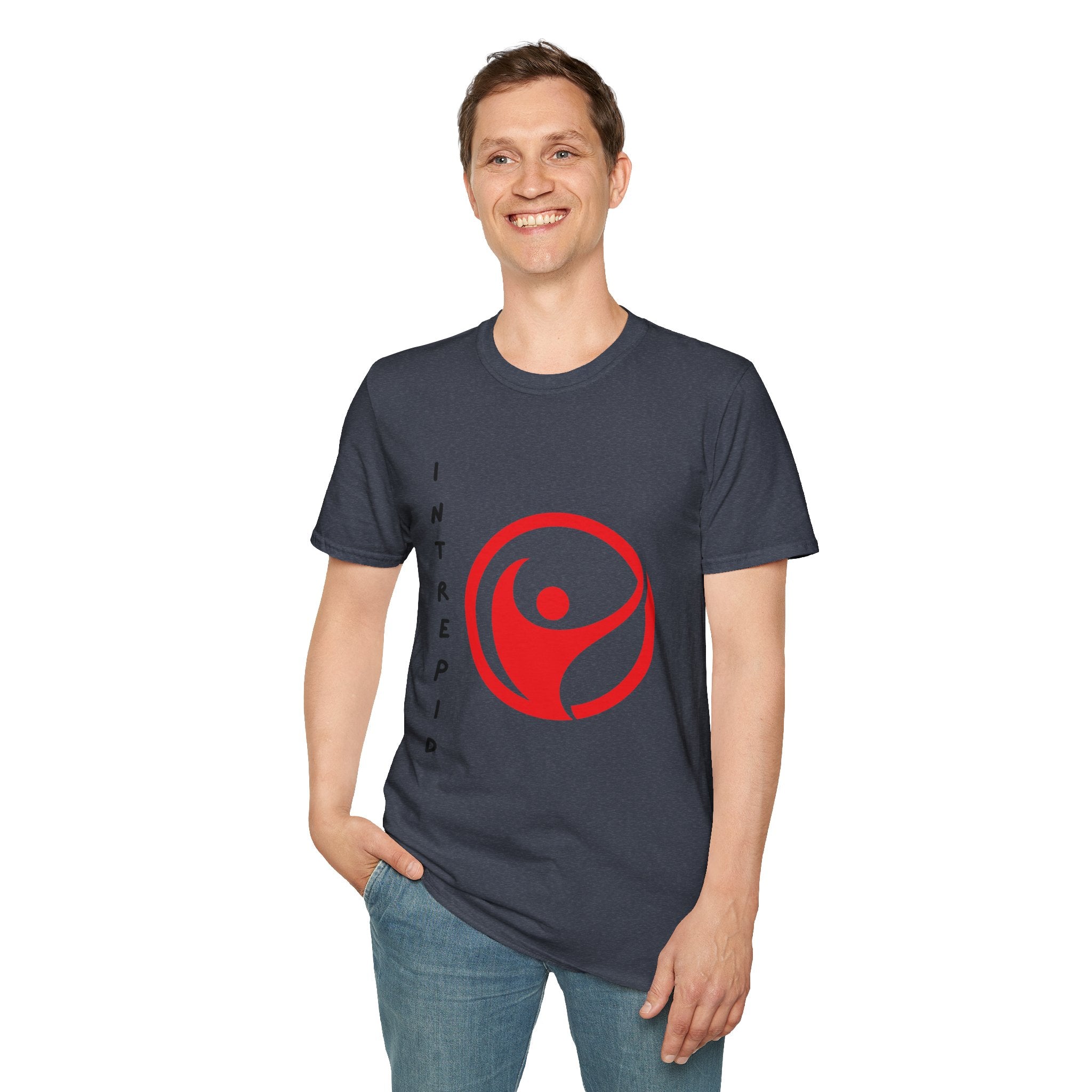 Intrepid Red Human Emblem T-Shirt | Empowerment Logo Tee