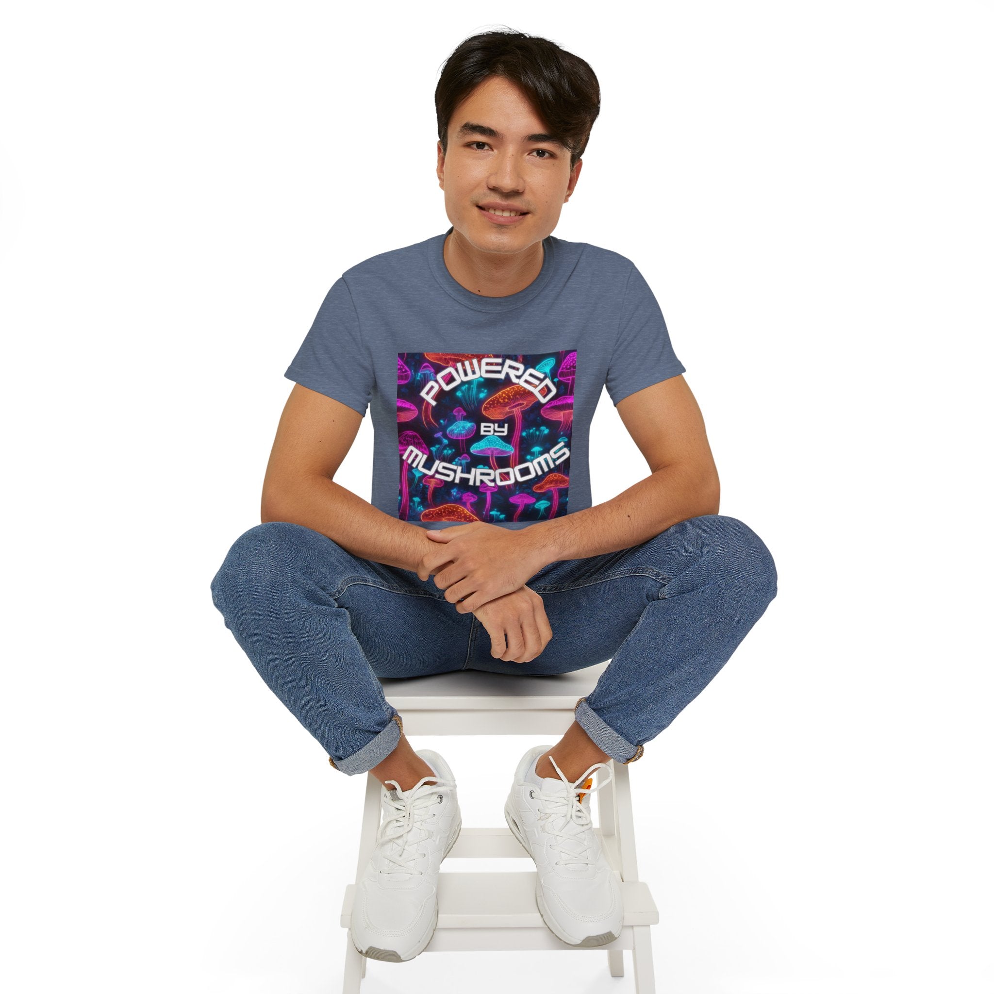 Powered by Mushrooms Funky Unisex Graphic Shirt