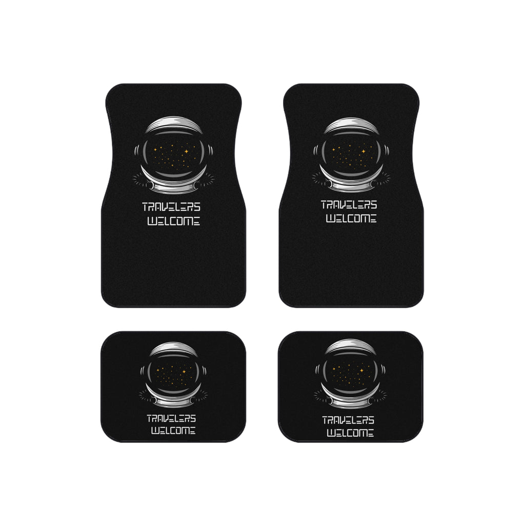 Car Mats Astronaut Helmet 'Travelers Welcome'  | Set of 4