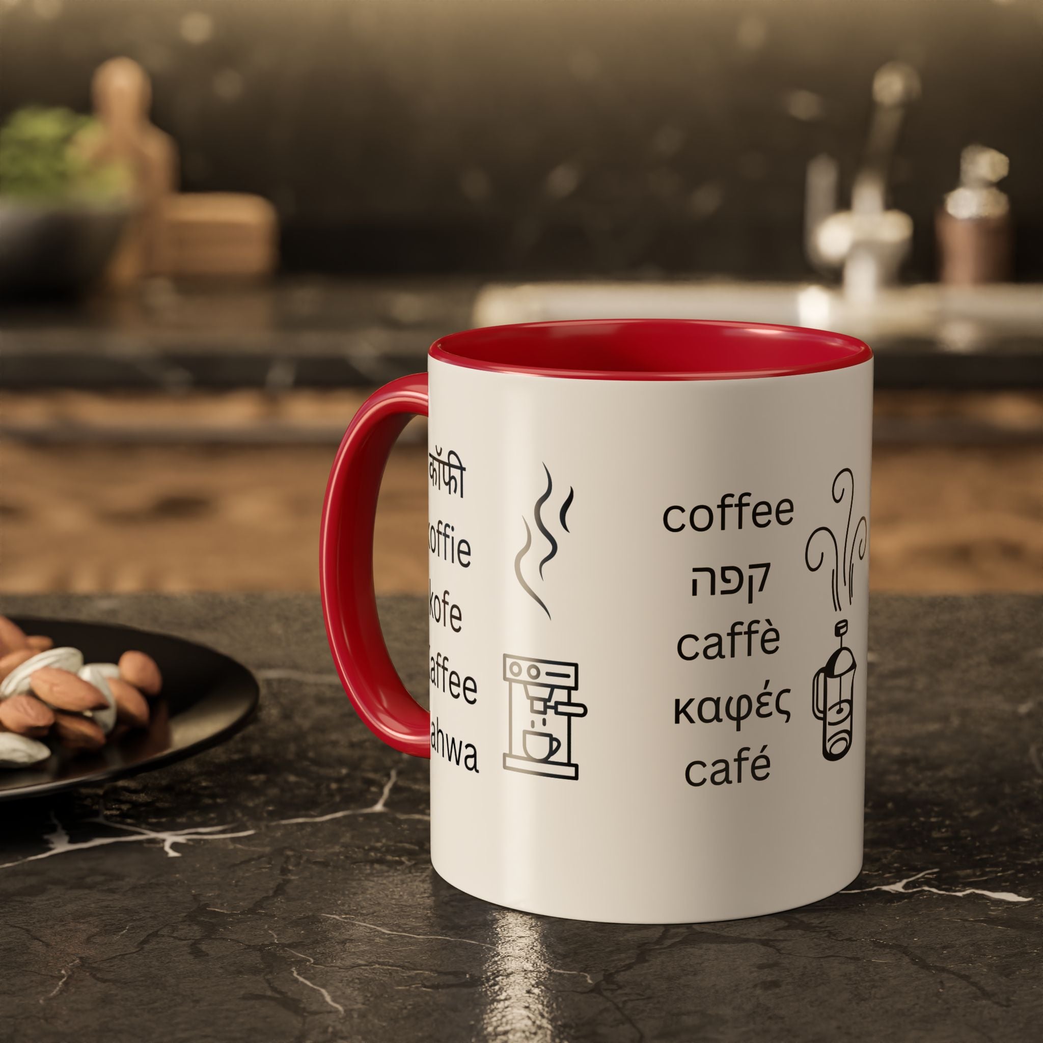 Coffee Words Mug — Multilingual Coffee Lover Ceramic Mug 11oz