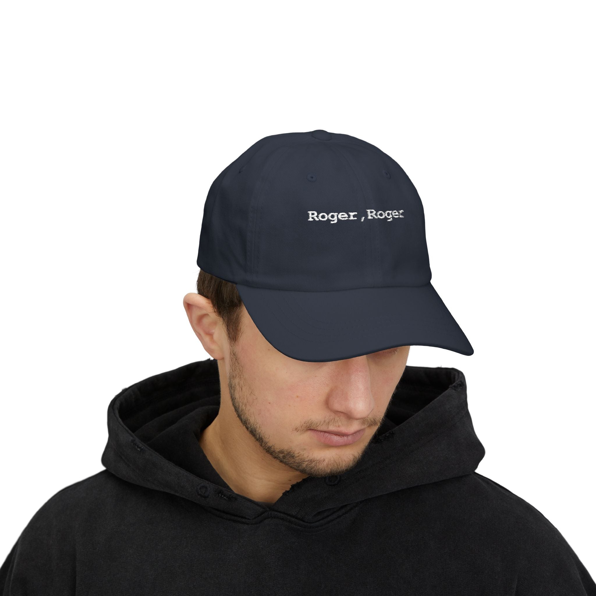Roger, Roger Dad Cap Embroidered Airplane movie Phrase Baseball Hat