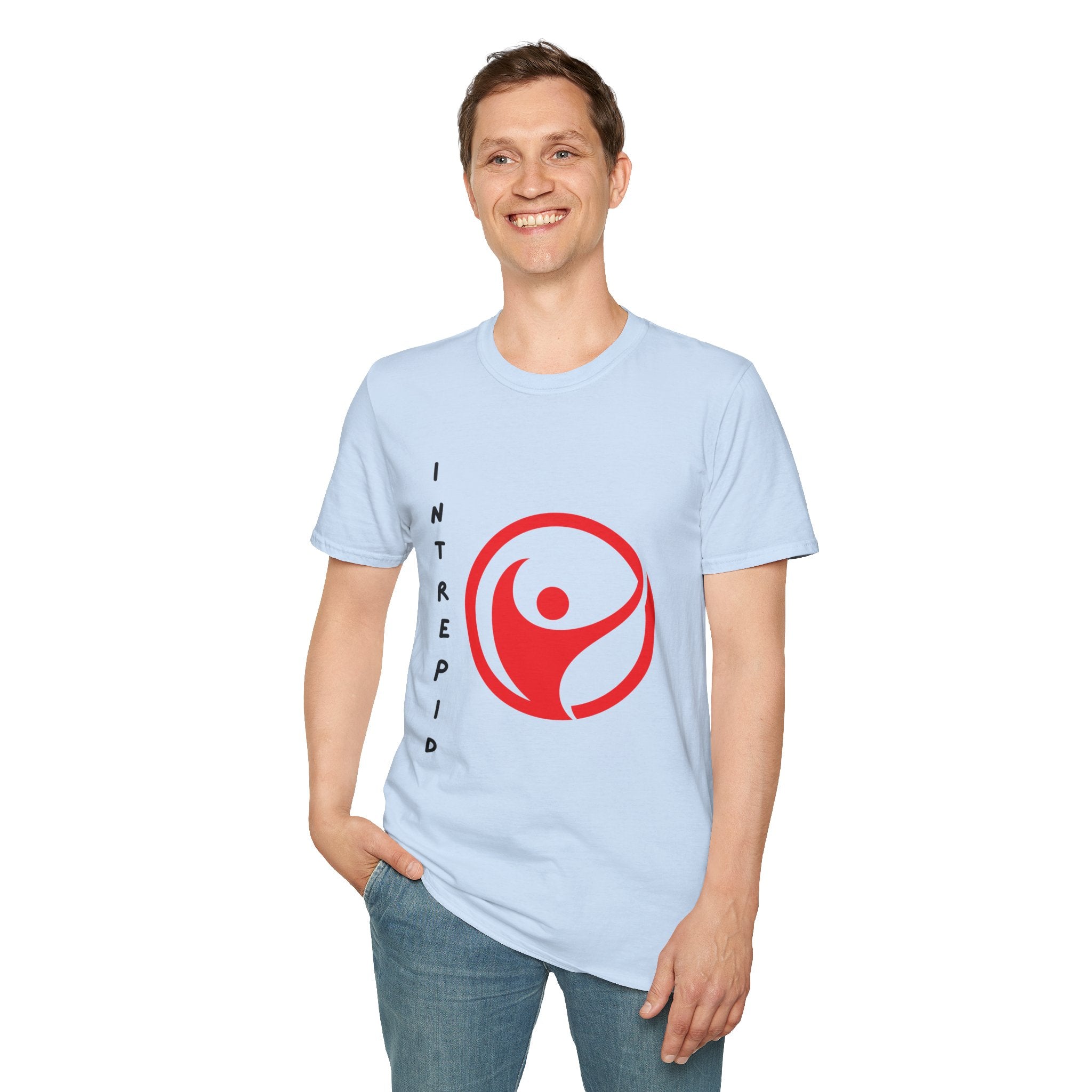 Intrepid Red Human Emblem T-Shirt | Empowerment Logo Tee