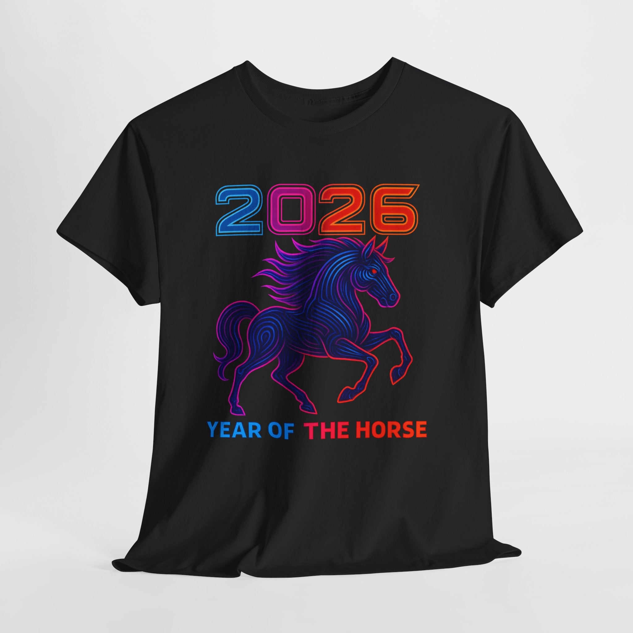 2026 Year of the Horse T-Shirt | Neon Stallion Graphic Tee
