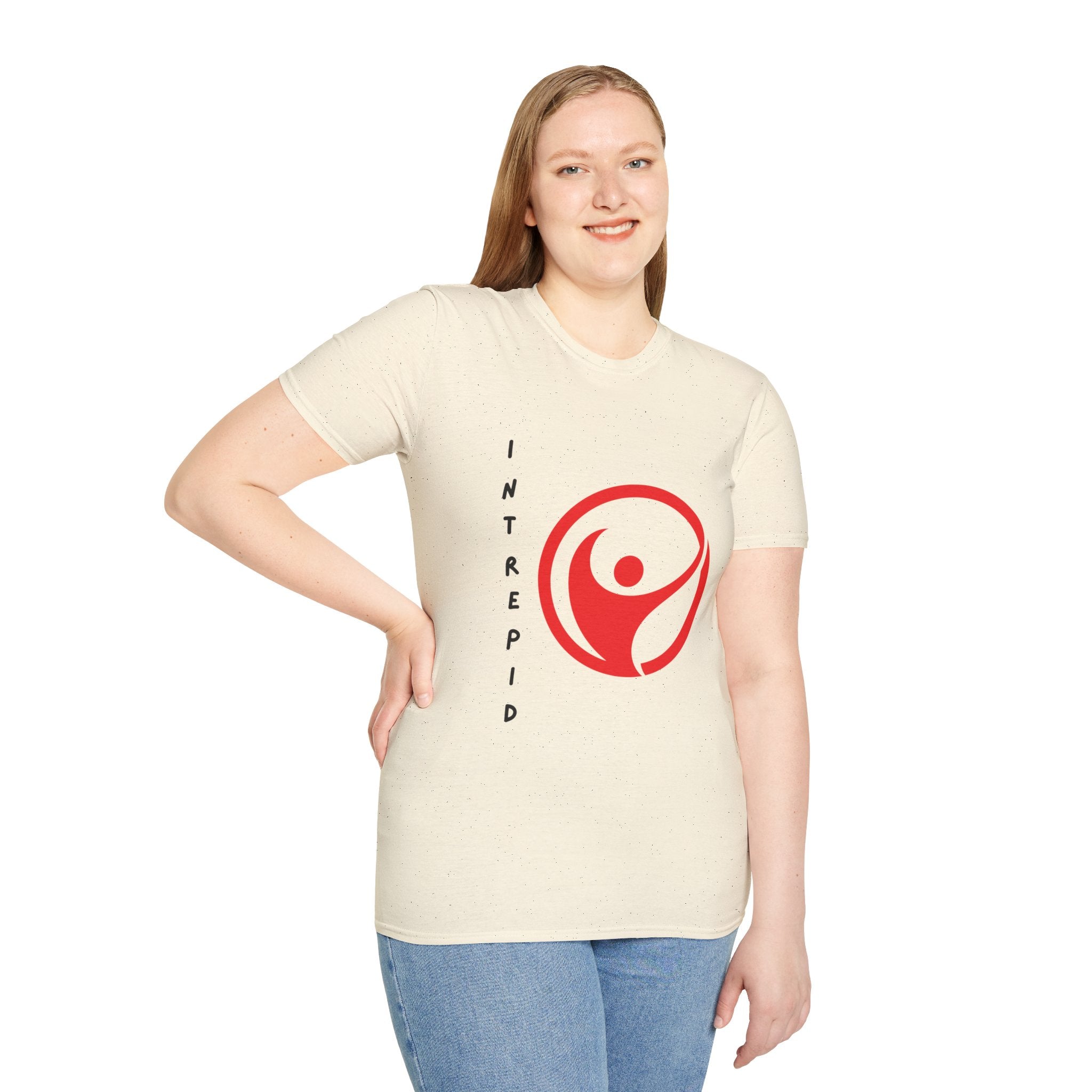 Intrepid Red Human Emblem T-Shirt | Empowerment Logo Tee