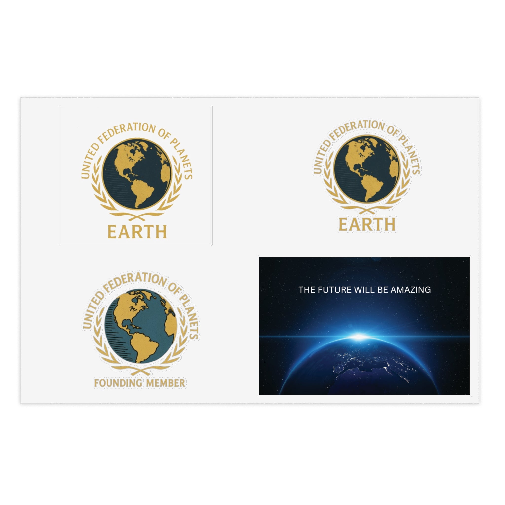 United Federation of Planets Sticker Sheets, Journal Accessories, Space Enthusiast Gifts, Fun Office Supplies, Star Trek