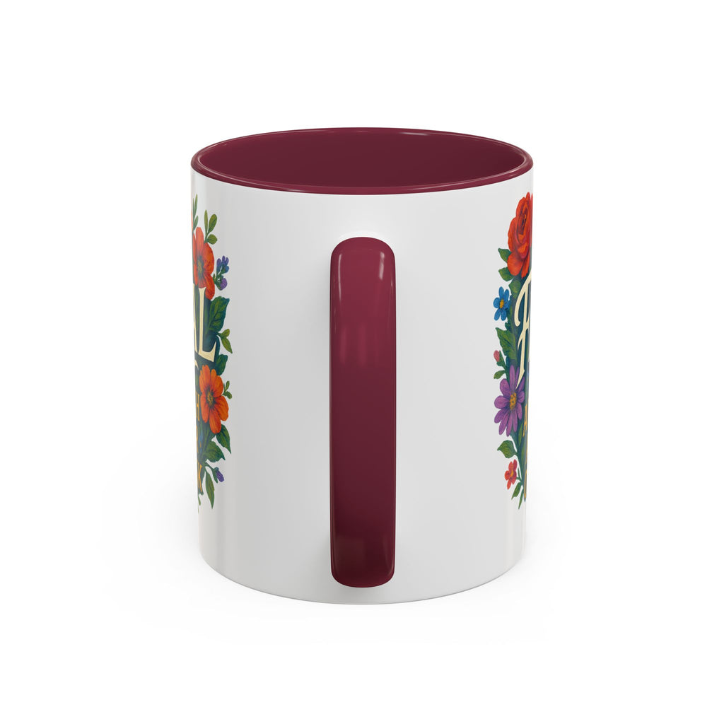 Feral Approach at Your Own Risk Mug | Floral Illustration, Ceramic Coffee Cup