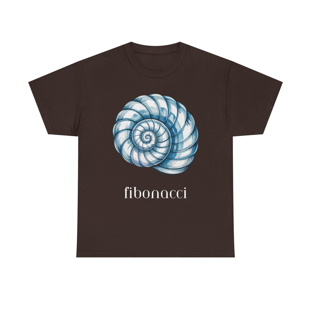 Fibonacci Spiral Tee, Unisex Heavy Cotton Shirt