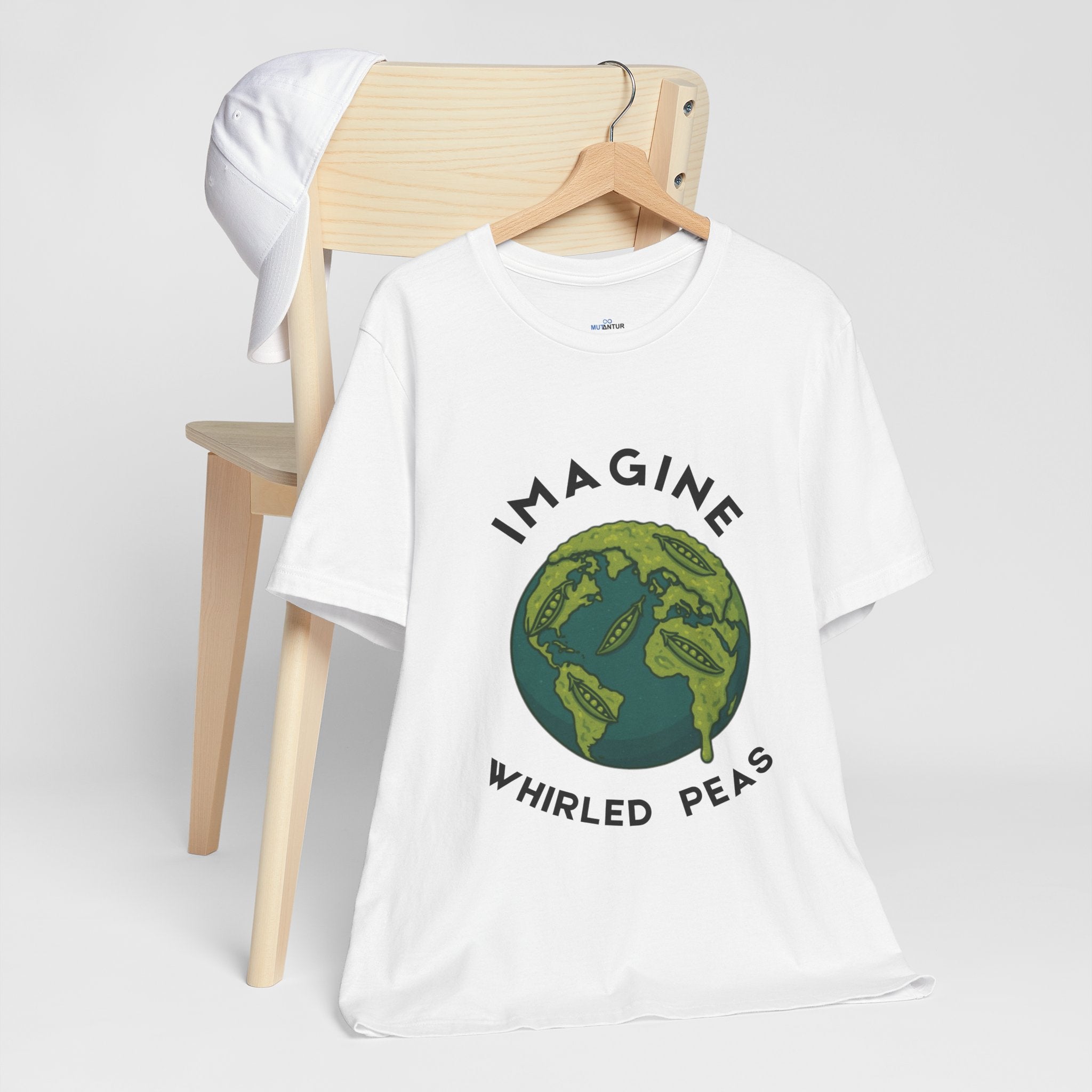 Imagine Whirled Peas Short Sleeve Tee, Eco-Friendly T-Shirt