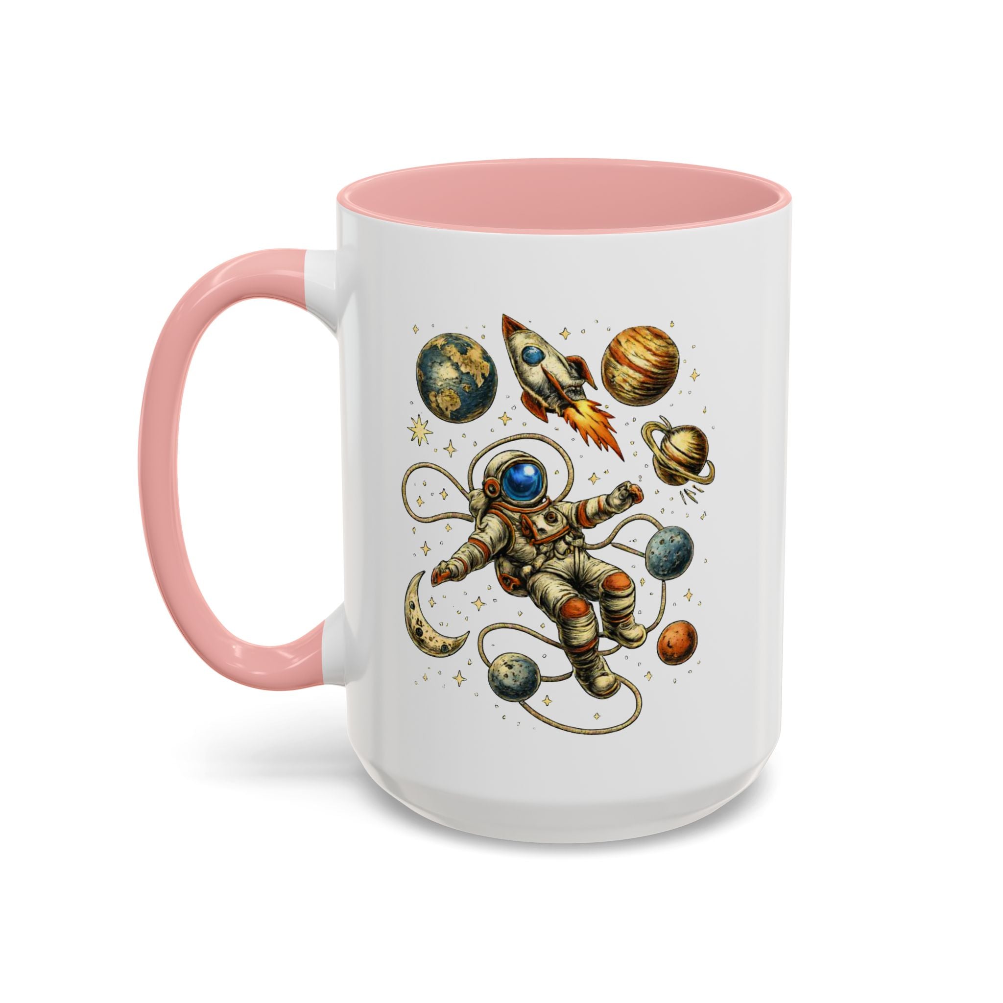 Astronaut in Space Coffee Mug | Rocket Planets Solar System