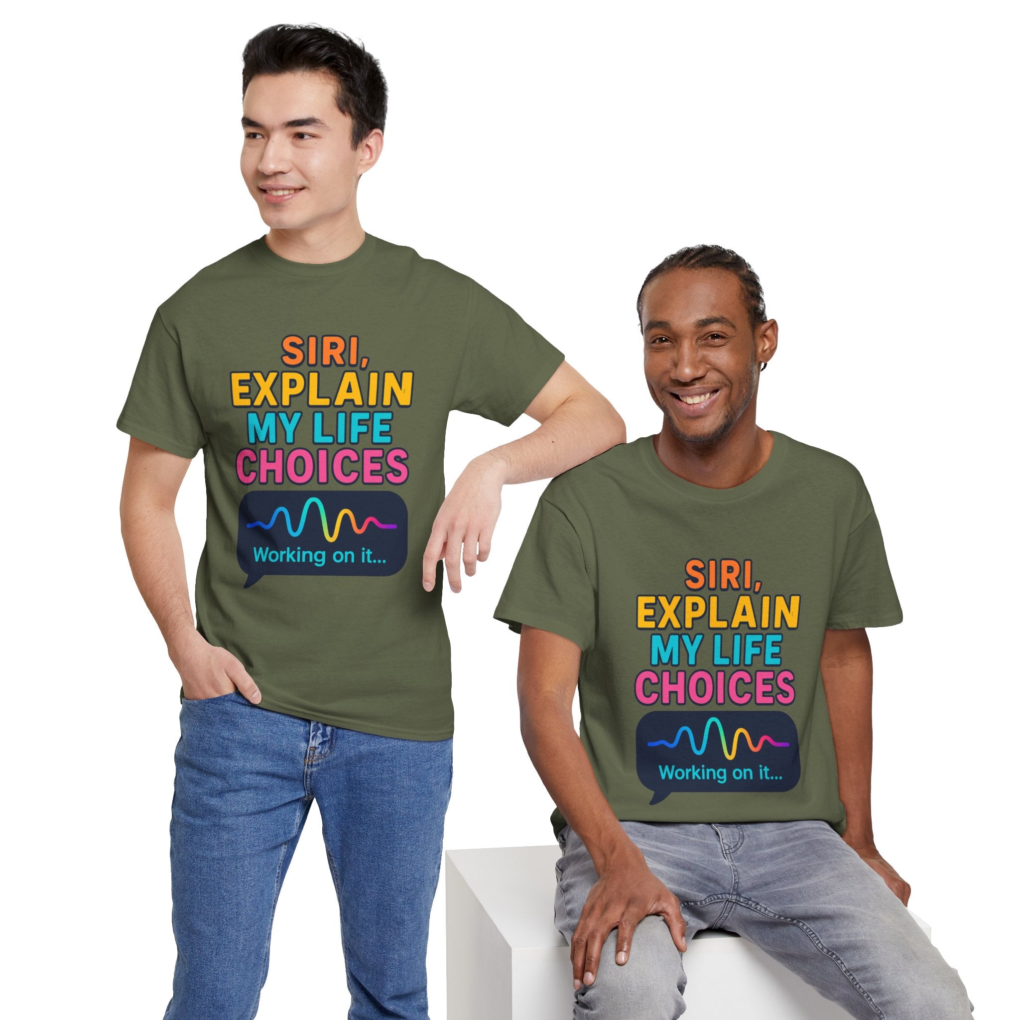 Siri Explain My Life Choices T-Shirt | Funny Tech Quote Tee