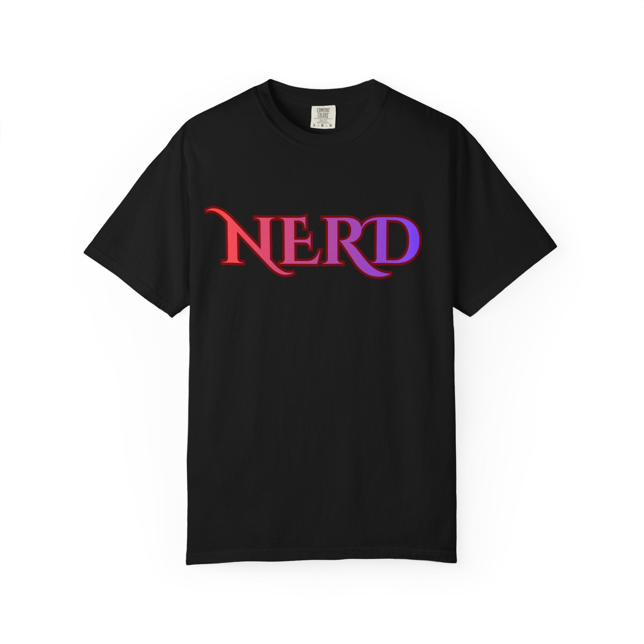 Funny Nerd Shirt, colorful lettering, Cool Nerd gifts Science Nerd Unisex Comfort Colors tee