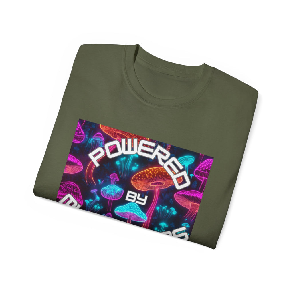 Powered by Mushrooms Funky Unisex Graphic Shirt