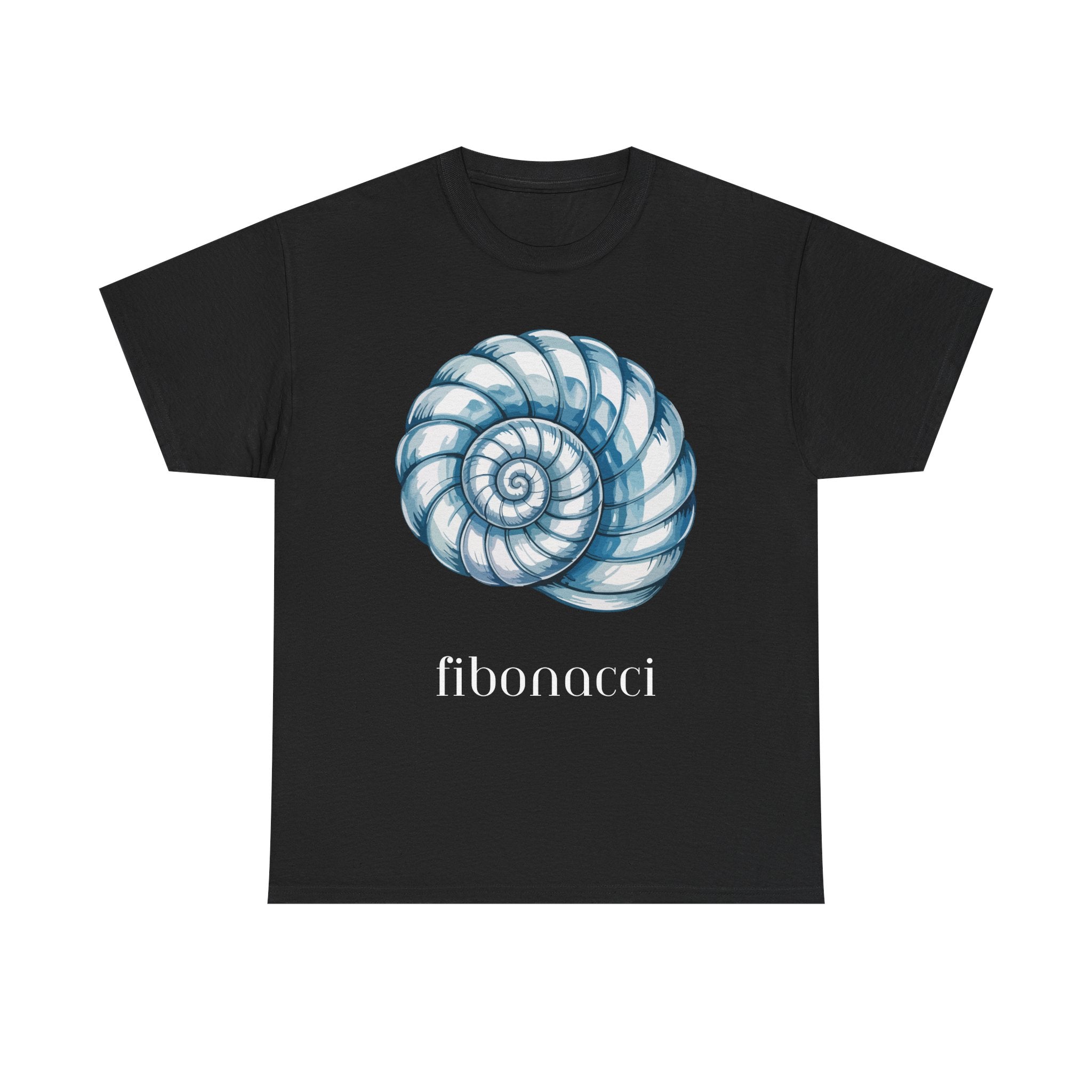 Fibonacci Spiral Tee, Unisex Heavy Cotton Shirt