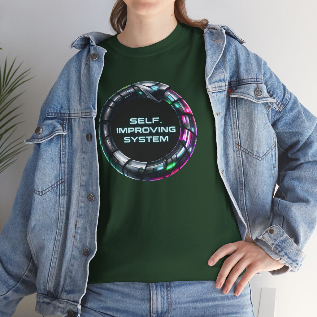 Self Improving System T-Shirt | Retro Futuristic Ouroboros Tee