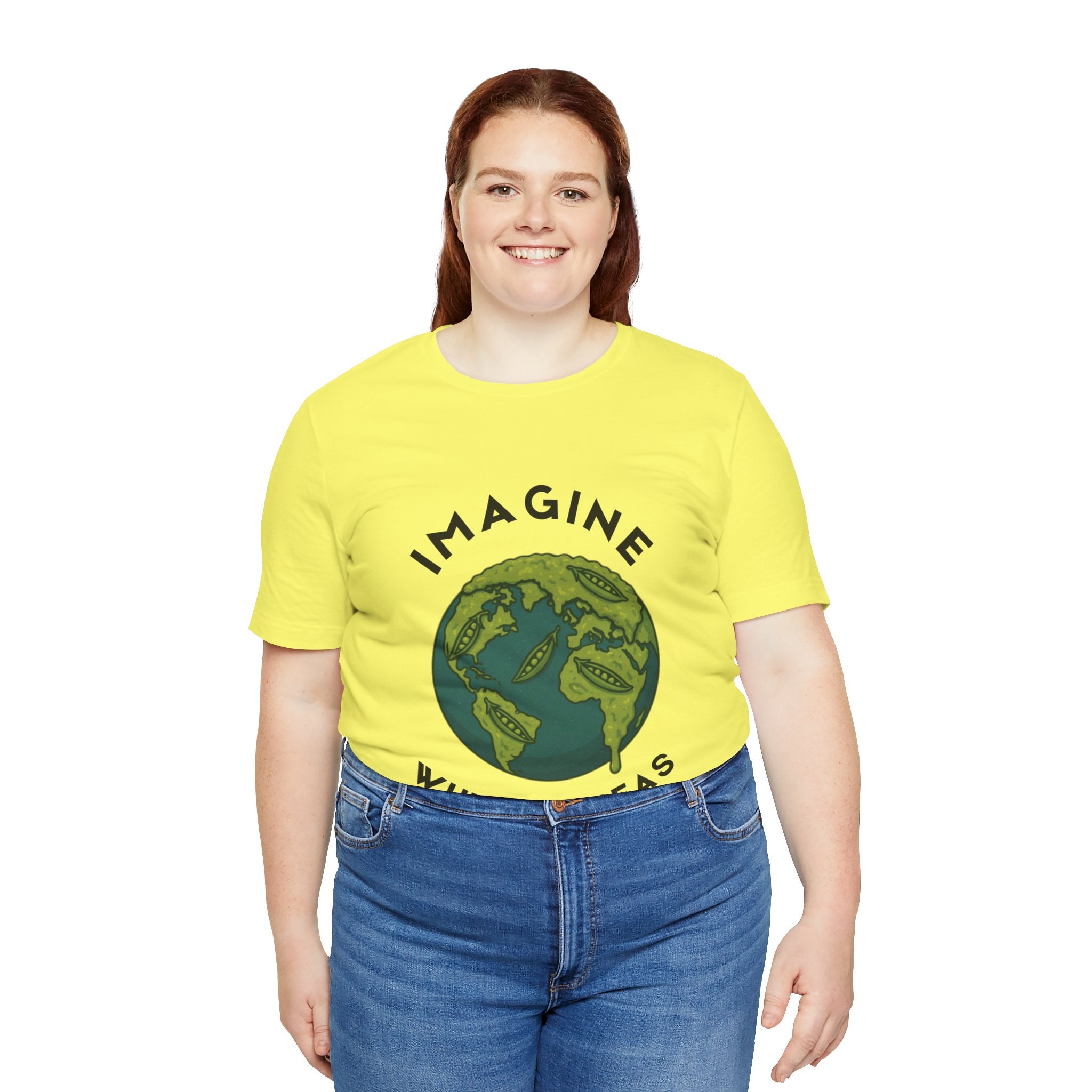 Imagine Whirled Peas Short Sleeve Tee, Eco-Friendly T-Shirt