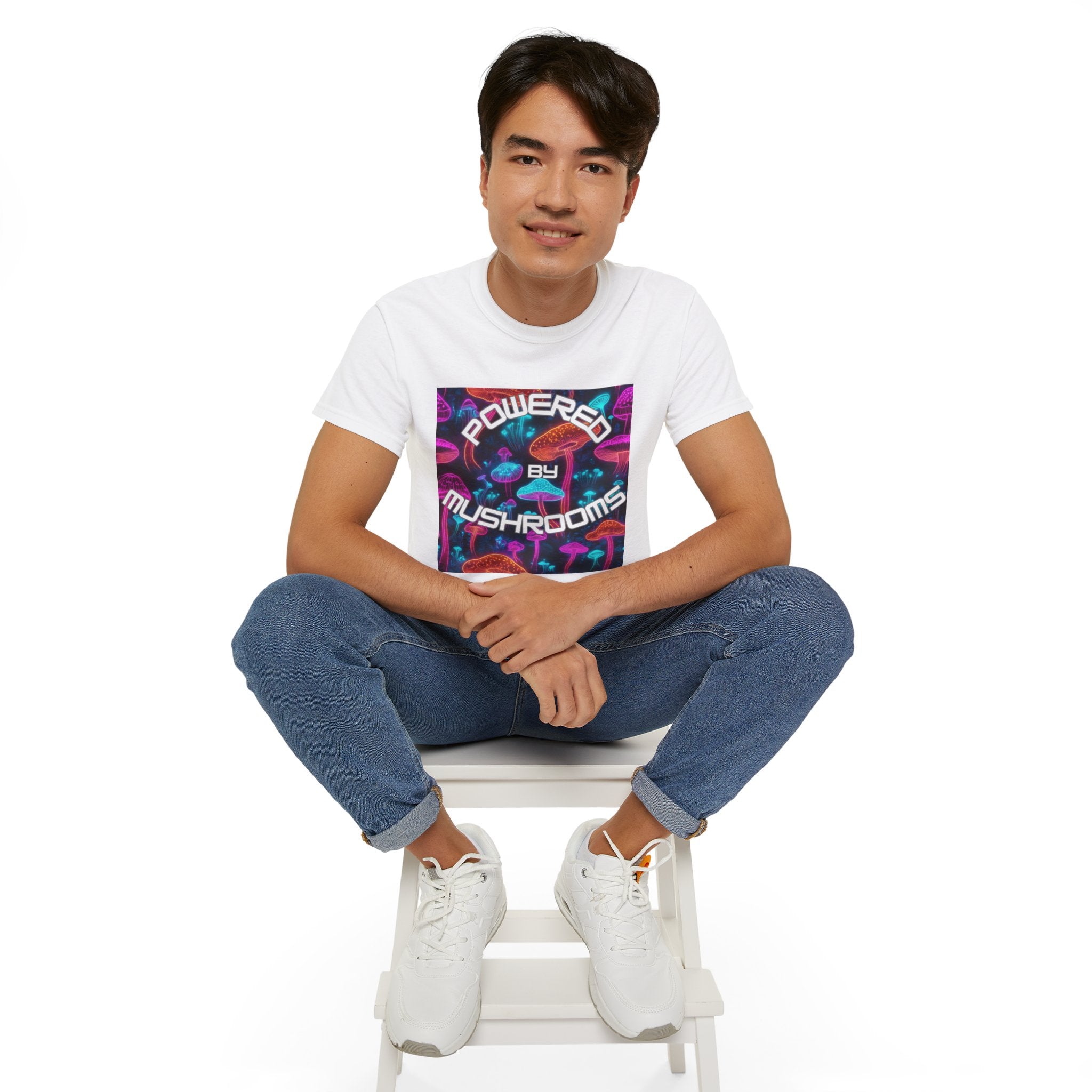 Powered by Mushrooms Funky Unisex Graphic Shirt