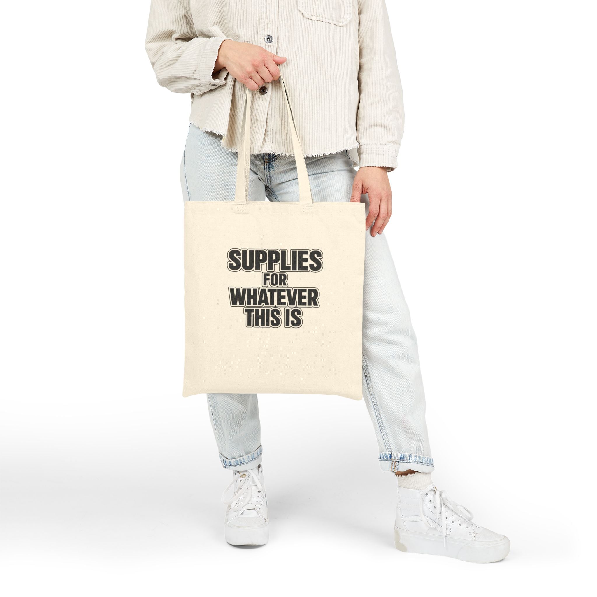 Supplies For Whatever This Is Tote Bag | Canvas Eco-friendly reusable Grocery Market Bag