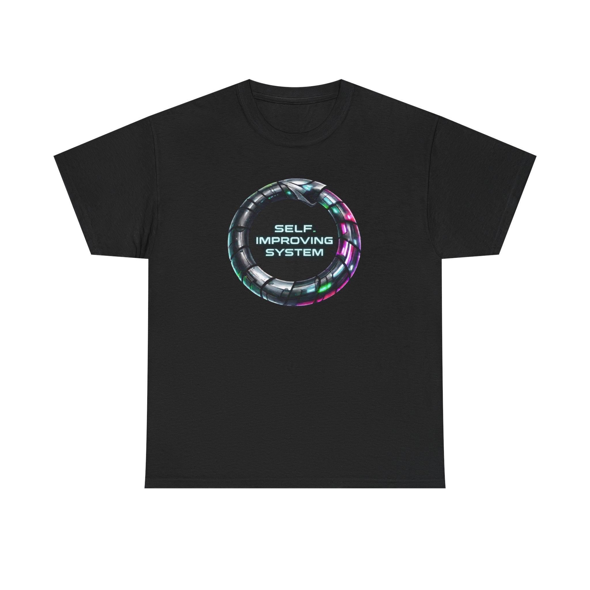 Self Improving System T-Shirt | Retro Futuristic Ouroboros Tee